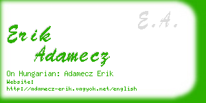 erik adamecz business card